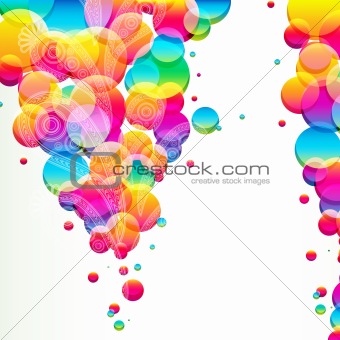 Abstract background with bright circles.