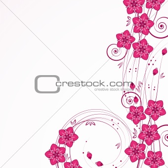 Graceful floral background, vector.