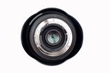 Photographic lens isolated on white