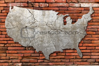 Cement cracking image United State map