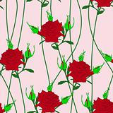 Seamless  background with flower roses. 