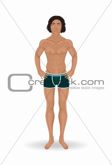 sexy man isolated