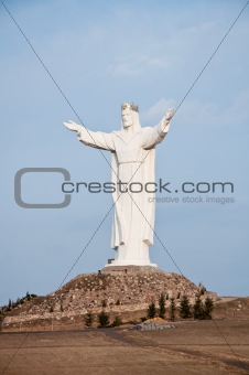 Jesus Christ big monument on the hill
