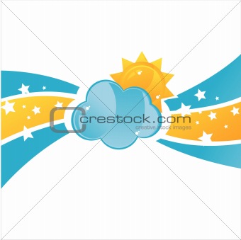 cloud with sun background