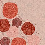 vector greeting card with abstract roses on grunge background