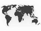 world map black grey