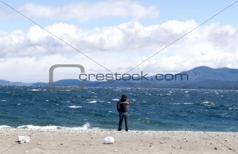 Man looking at the horizon