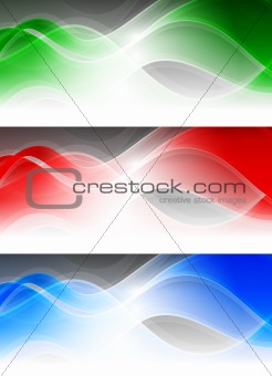 Abstract bright banners