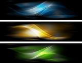 Abstract glowing banners collection