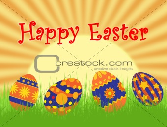 Illustration of an easter card