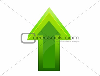 Illustration of a volume green arrow