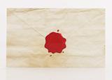 old envelope with wax seal