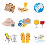 Tourism and vacation icons