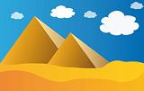 egypt pyramids and blue sky