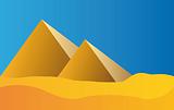 egypt pyramids and blue sky