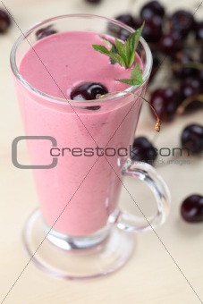 Cherry milk shake