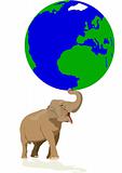 Elephant keeps the Earth