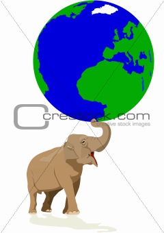 Elephant keeps the Earth