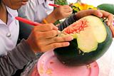 Carving water melon