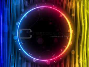 Disco Abstract Circle Box on Black Background