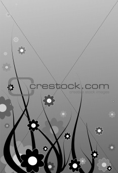 flower black white background