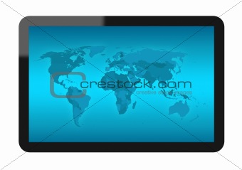 World Map on Tablet PC