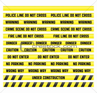 Warning And Police Line Tape