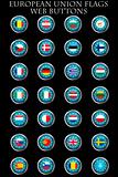 European Union flags buttons