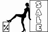 Sexy woman silhouette with two banners