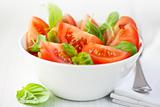Tomato salad with fresh basil