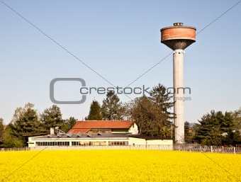 Country and water tower