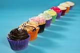 Cupcakes colorful cream muffin arrangement