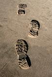 footprint shoe on beach brown sand texture print