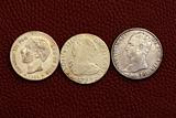 five pesetas spain old coins Alfonso XII Carlos III 