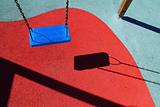 blue park swing or red floor children playground