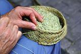craftsman sewing basket esparto grass weaver