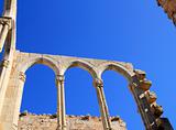 Arches structure of ancient Monastery in Spain