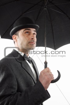 man with an umbrella 