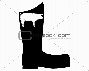 Pigskin boots 