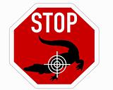 Stop crosshair crocodile