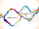 abstract colorful  line wave background
