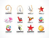 abstract multiple logo icons