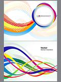 abstract colorful wave background set 