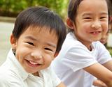 Happy asian kids