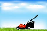 Lawnmower With Grass