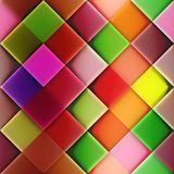 Glossy colorful squares background