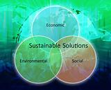 Sustainable solutions business diagram
