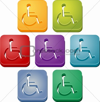 Handicap symbol button set