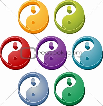 Yin Yang button set