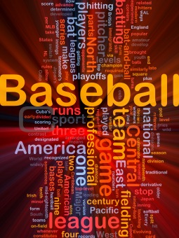 Baseball sports background concept glowing